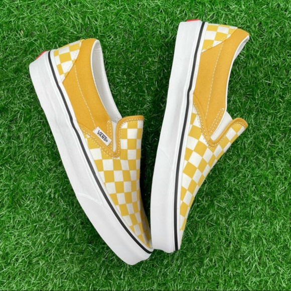 Vans Classic Slip On Checkerboard Ochre - Picture 4 of 6
